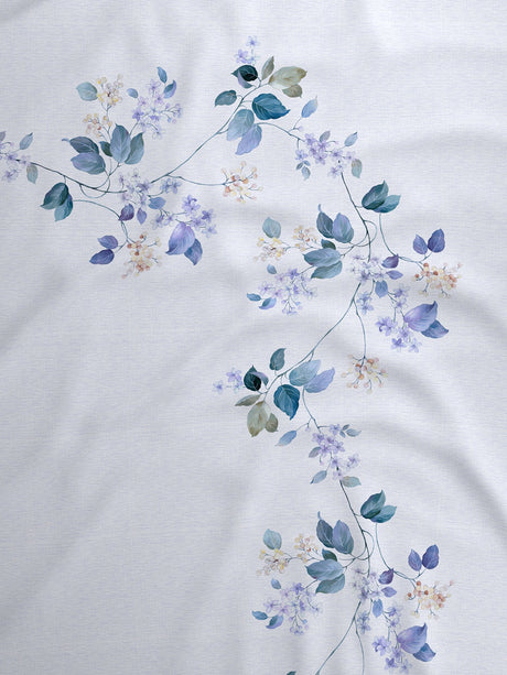 100% Cotton King Bedsheet Set, 300 TC Printed, Gardenia Augusta