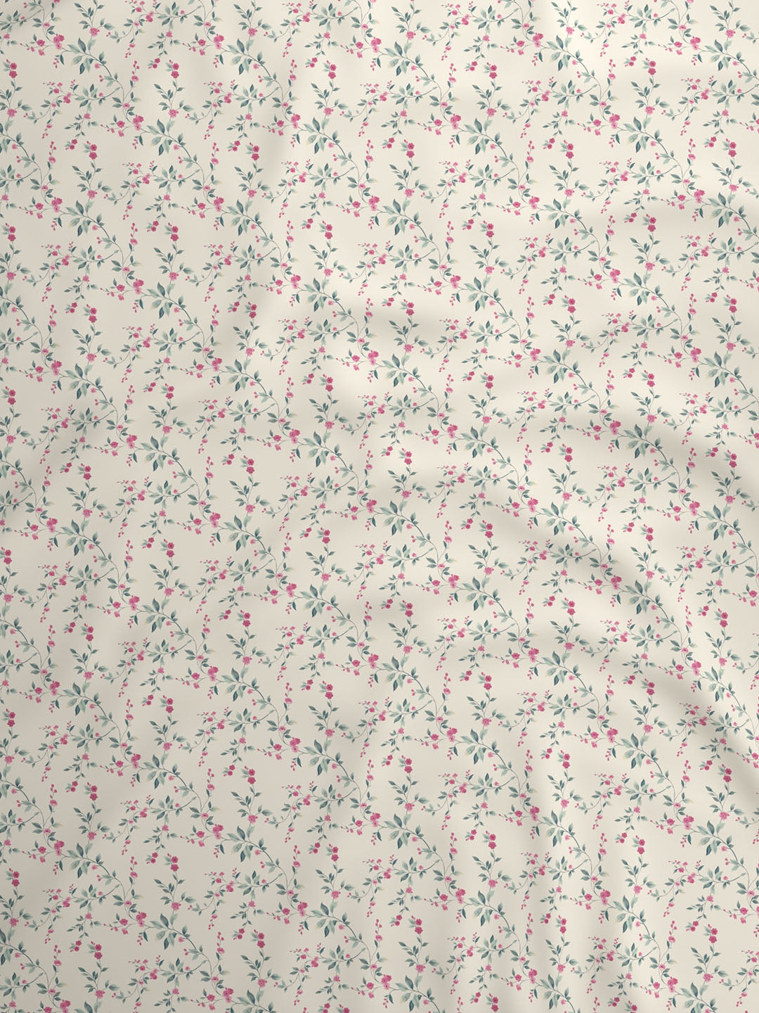 100% Cotton Super King Bedsheet Set, 300 TC Floral, Gardenia Augusta