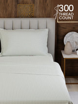 100% Cotton Super King Bedsheet Set, 300 TC Floral, Gardenia Augusta