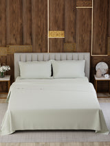 100% Cotton Super King Bedsheet Set, 300 TC Floral, Gardenia Augusta