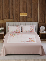 100% Cotton Super King Bedsheet Set, 300 TC Floral, Gardenia Augusta