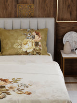 100% Cotton Super King Bedsheet Set, 300 TC Floral, Gardenia Augusta