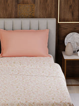 100% Cotton Super King Bedsheet Set, 300 TC Floral, Gardenia Augusta