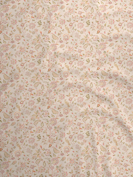 100% Cotton Super King Bedsheet Set, 300 TC Floral, Gardenia Augusta