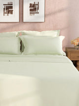 100% Cotton King Bedsheet Set, 400 TC Dyed Solid, Cotton Charm