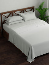 100% Cotton, King Bedsheet Set, 300 TC Solid, Emblem