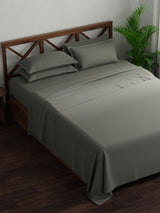 100% Cotton, King Bedsheet Set, 300 TC Solid, Emblem