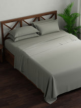 100% Cotton, King Bedsheet Set, 300 TC Solid, Emblem