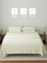 Bamboo Cotton, King Bedsheet Set, 180 TC Solid, Natures