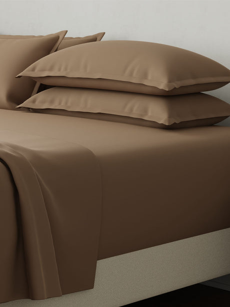Bamboo Cotton, King Bedsheet Set, 180 TC Solid, Natures