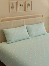 100% Kasturi Cotton King Bedsheet Set, 200 TC Printed, Indo Musk