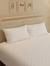 100% Kasturi Cotton King Bedsheet Set, 200 TC Printed, Indo Musk