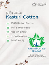 100% Kasturi Cotton King Bedsheet Set, 200 TC Printed, Indo Musk