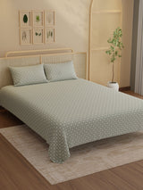 100% Kasturi Cotton King Bedsheet Set, 200 TC Printed, Indo Musk