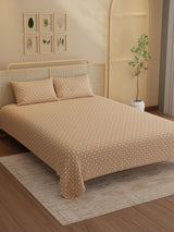 100% Kasturi Cotton King Bedsheet Set, 200 TC Printed, Indo Musk
