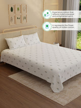100% Kasturi Cotton King Bedsheet Set, 200 TC Printed, Indo Musk