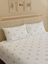 100% Kasturi Cotton King Bedsheet Set, 200 TC Printed, Indo Musk