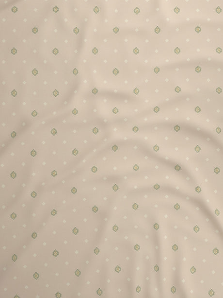 100% Kasturi Cotton, King Size, 200 TC Printed Fitted Sheet Set, Indo Musk