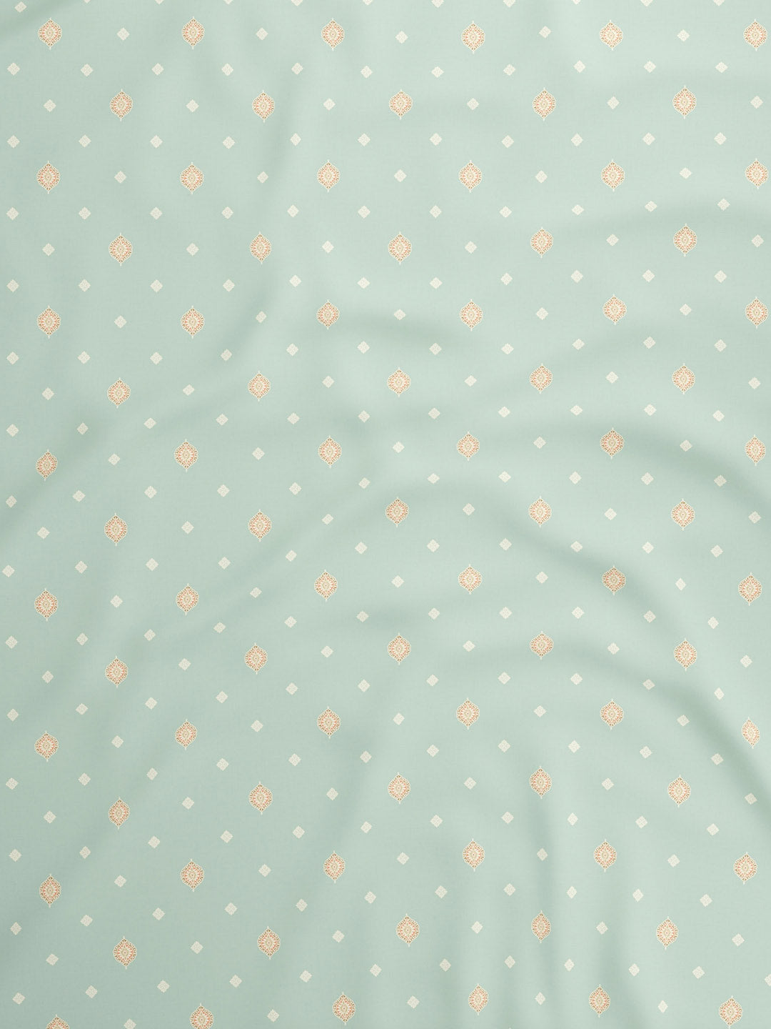 100% Kasturi Cotton, King Size, 200 TC Printed Fitted Sheet Set, Indo Musk