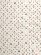 100% Kasturi Cotton, King Size, 200 TC Printed Fitted Sheet Set, Indo Musk