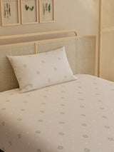 100% Kasturi Cotton 200 TC, Printed Single Bedsheet Set, Indo Musk