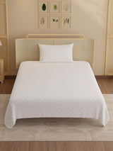 100% Kasturi Cotton 200 TC, Printed Single Bedsheet Set, Indo Musk