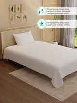 100% Kasturi Cotton 200 TC, Printed Single Bedsheet Set, Indo Musk