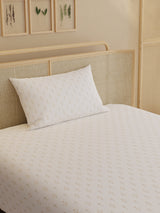 100% Kasturi Cotton 200 TC, Printed Single Bedsheet Set, Indo Musk