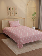 100% Kasturi Cotton 200 TC, Printed Single Bedsheet Set, Indo Musk