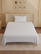 100% Kasturi Cotton 200 TC, Printed Single Bedsheet Set, Indo Musk