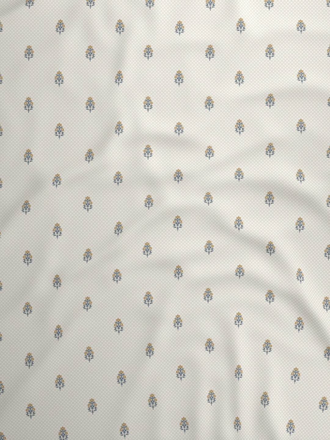 100% Kasturi Cotton 200 TC, Printed Single Bedsheet Set, Indo Musk