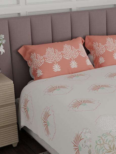 100% Cotton King Bedsheet Set, 200 TC Floral, Valatia