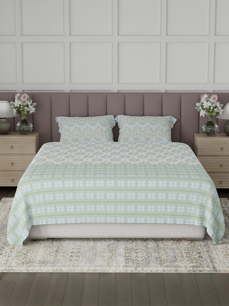 100% Cotton King Bedsheet Set, 200 TC Floral, Valatia