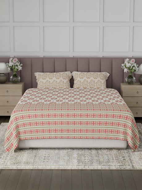 100% Cotton King Bedsheet Set, 200 TC Floral, Valatia