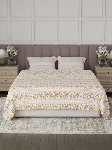 100% Cotton King Bedsheet Set, 200 TC Floral, Valatia