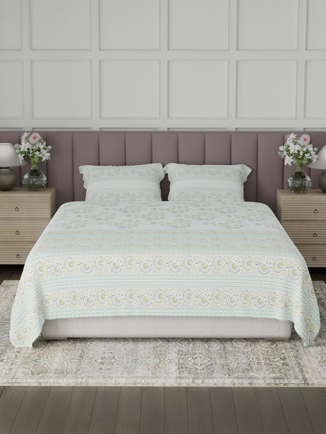 100% Cotton King Bedsheet Set, 200 TC Floral, Valatia