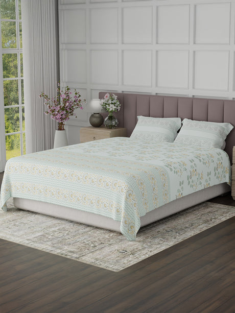 100% Cotton King Bedsheet Set, 200 TC Floral, Valatia