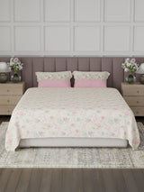 100% Cotton King Bedsheet Set, 200 TC Floral, Valatia