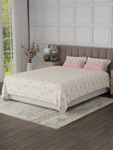 100% Cotton King Bedsheet Set, 200 TC Floral, Valatia
