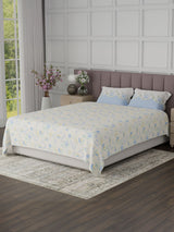 100% Cotton King Bedsheet Set, 200 TC Floral, Valatia