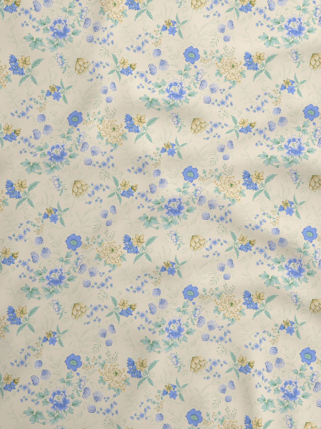 100% Cotton King Bedsheet Set, 200 TC Floral, Valatia