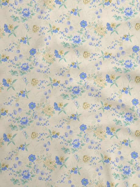 100% Cotton King Bedsheet Set, 200 TC Floral, Valatia