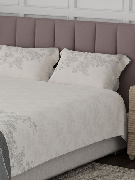 100% Cotton King Bedsheet Set, 200 TC Floral, Valatia