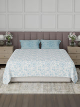 100% Cotton King Bedsheet Set, 200 TC Floral, Valatia