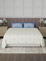 100% Cotton King Bedsheet Set, 200 TC Floral, Valatia