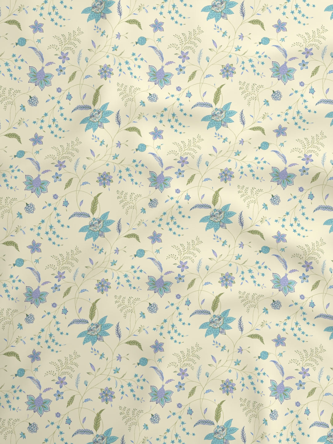 100% Cotton King Bedsheet Set, 200 TC Floral, Valatia