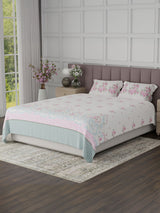 100% Cotton King Bedsheet Set, 200 TC Floral, Valatia