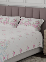 100% Cotton King Bedsheet Set, 200 TC Floral, Valatia
