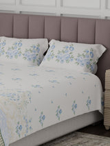 100% Cotton King Bedsheet Set, 200 TC Floral, Valatia
