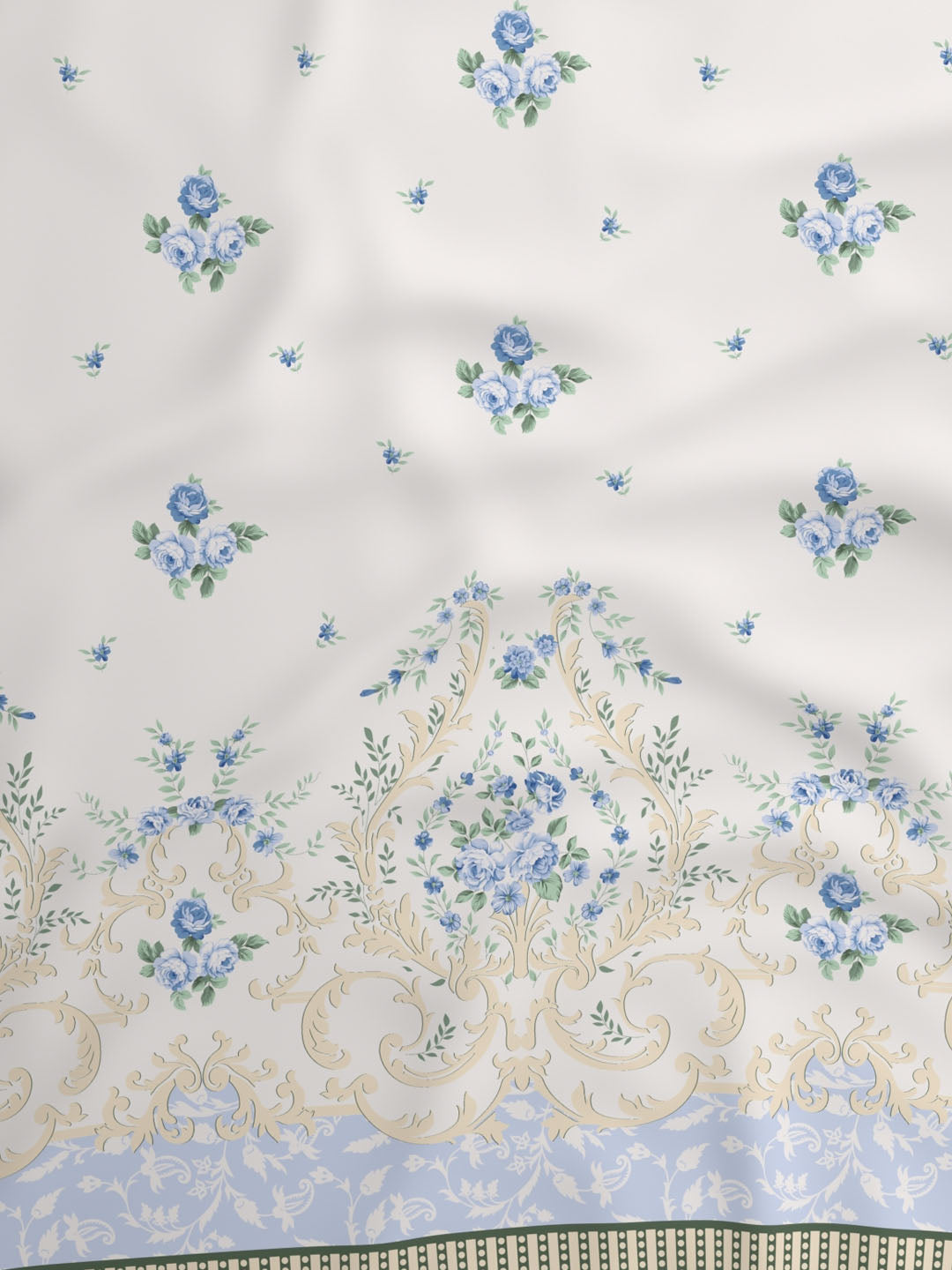 100% Cotton King Bedsheet Set, 200 TC Floral, Valatia